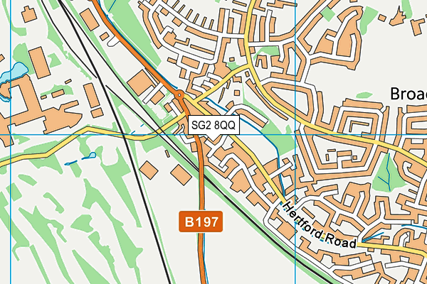 SG2 8QQ map - OS VectorMap District (Ordnance Survey)