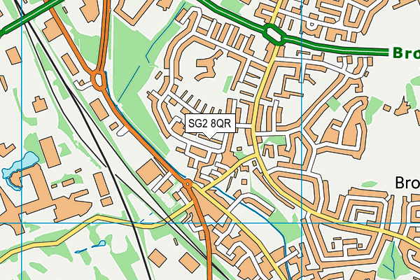 SG2 8QR map - OS VectorMap District (Ordnance Survey)