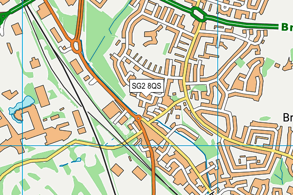 SG2 8QS map - OS VectorMap District (Ordnance Survey)