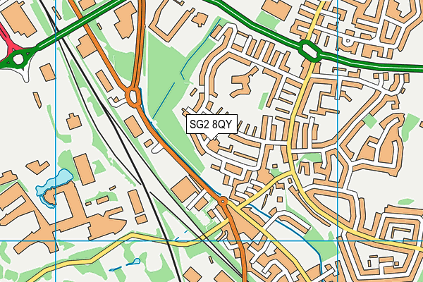 SG2 8QY map - OS VectorMap District (Ordnance Survey)