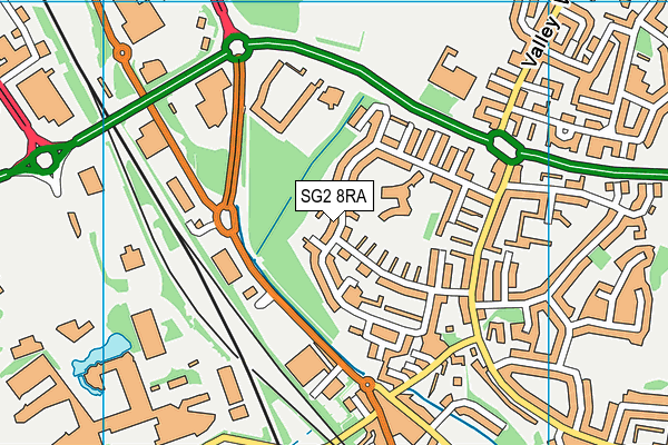 SG2 8RA map - OS VectorMap District (Ordnance Survey)