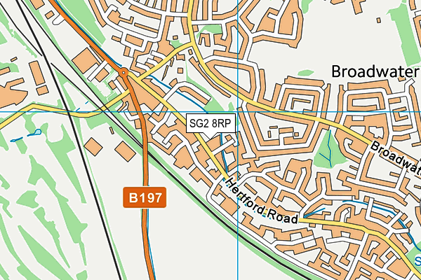 SG2 8RP map - OS VectorMap District (Ordnance Survey)