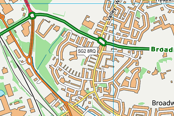SG2 8RQ map - OS VectorMap District (Ordnance Survey)