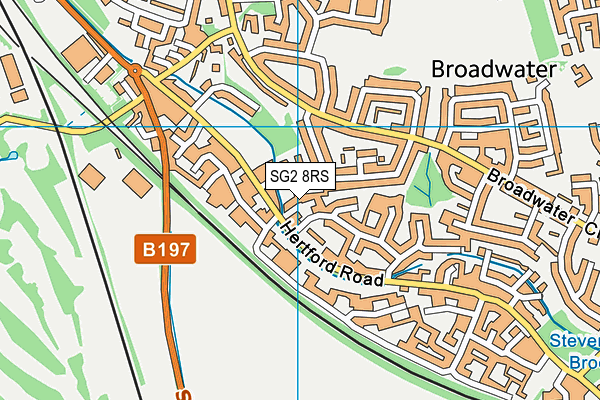 SG2 8RS map - OS VectorMap District (Ordnance Survey)