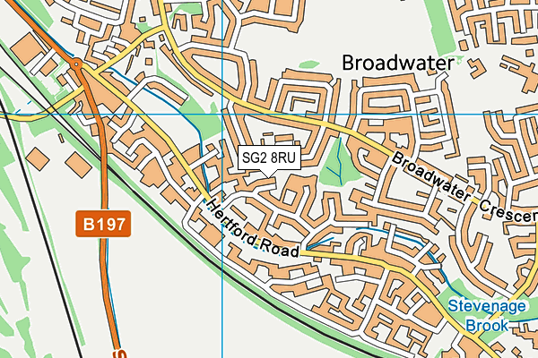 SG2 8RU map - OS VectorMap District (Ordnance Survey)