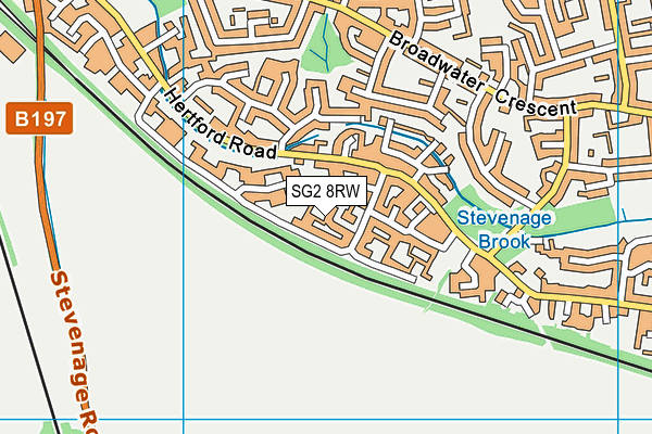 SG2 8RW map - OS VectorMap District (Ordnance Survey)