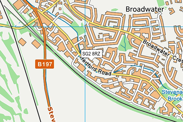 SG2 8RZ map - OS VectorMap District (Ordnance Survey)