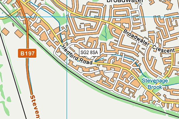 SG2 8SA map - OS VectorMap District (Ordnance Survey)