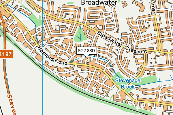 SG2 8SD map - OS VectorMap District (Ordnance Survey)