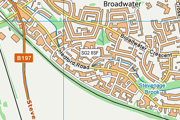 SG2 8SF map - OS VectorMap District (Ordnance Survey)