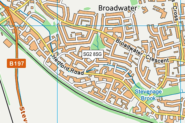 SG2 8SG map - OS VectorMap District (Ordnance Survey)