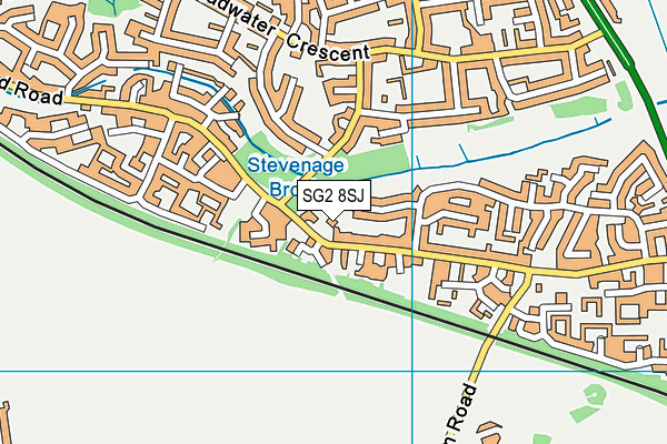 SG2 8SJ map - OS VectorMap District (Ordnance Survey)