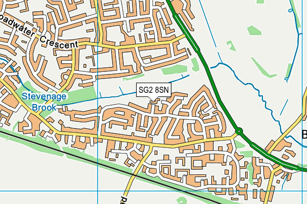 SG2 8SN map - OS VectorMap District (Ordnance Survey)