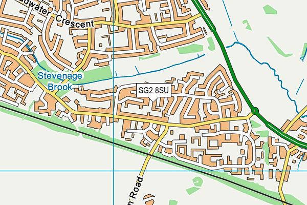 SG2 8SU map - OS VectorMap District (Ordnance Survey)