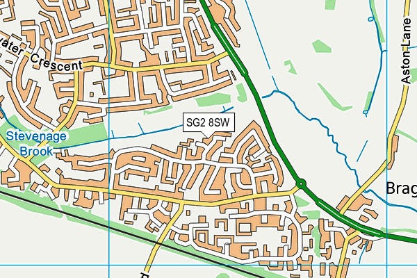 SG2 8SW map - OS VectorMap District (Ordnance Survey)