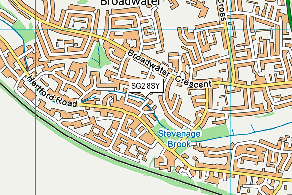 SG2 8SY map - OS VectorMap District (Ordnance Survey)
