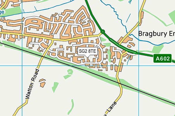 SG2 8TE map - OS VectorMap District (Ordnance Survey)