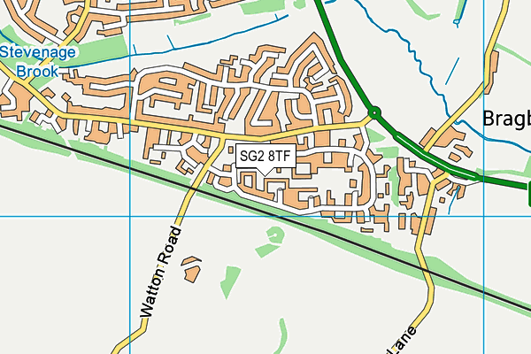 SG2 8TF map - OS VectorMap District (Ordnance Survey)
