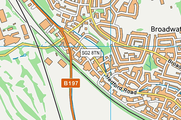 SG2 8TN map - OS VectorMap District (Ordnance Survey)
