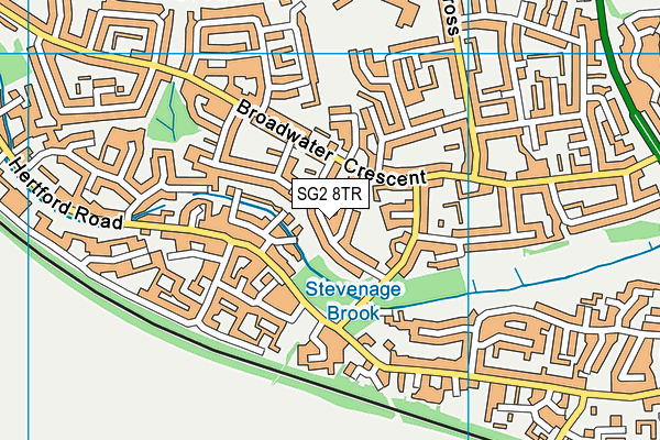 SG2 8TR map - OS VectorMap District (Ordnance Survey)