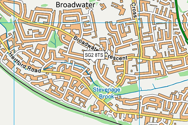 SG2 8TS map - OS VectorMap District (Ordnance Survey)
