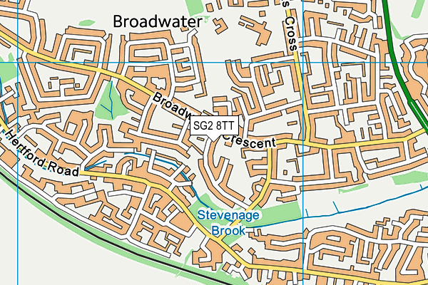 SG2 8TT map - OS VectorMap District (Ordnance Survey)