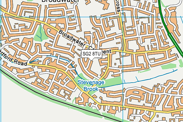 SG2 8TU map - OS VectorMap District (Ordnance Survey)