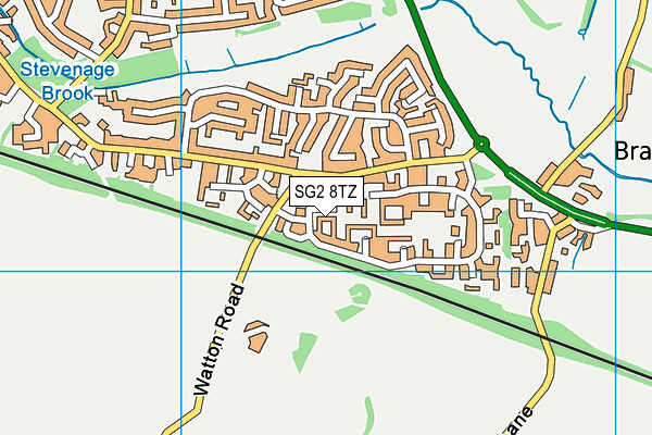 SG2 8TZ map - OS VectorMap District (Ordnance Survey)