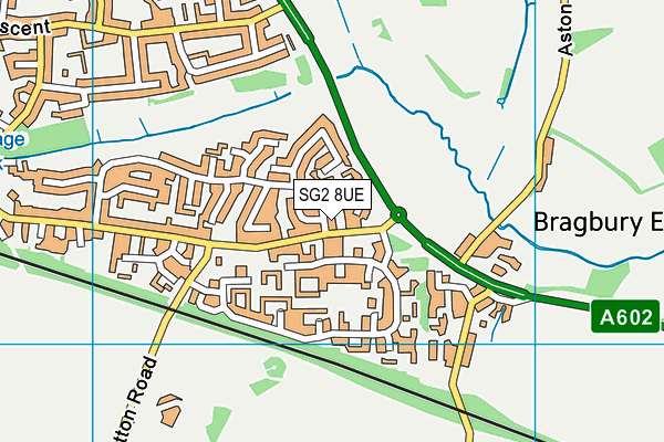 SG2 8UE map - OS VectorMap District (Ordnance Survey)