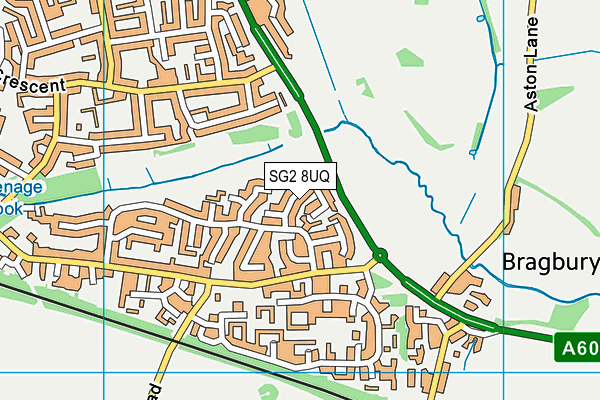 SG2 8UQ map - OS VectorMap District (Ordnance Survey)