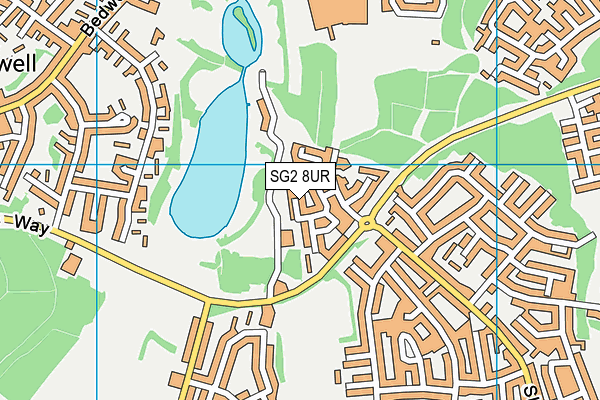 SG2 8UR map - OS VectorMap District (Ordnance Survey)