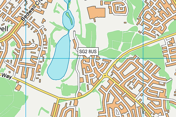 SG2 8US map - OS VectorMap District (Ordnance Survey)