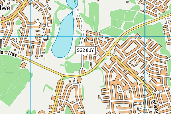 SG2 8UY map - OS VectorMap District (Ordnance Survey)