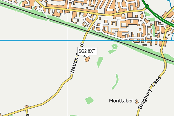 SG2 8XT map - OS VectorMap District (Ordnance Survey)