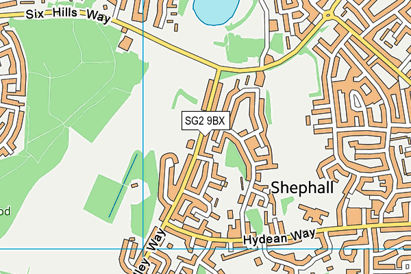 SG2 9BX map - OS VectorMap District (Ordnance Survey)