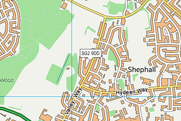 SG2 9DD map - OS VectorMap District (Ordnance Survey)