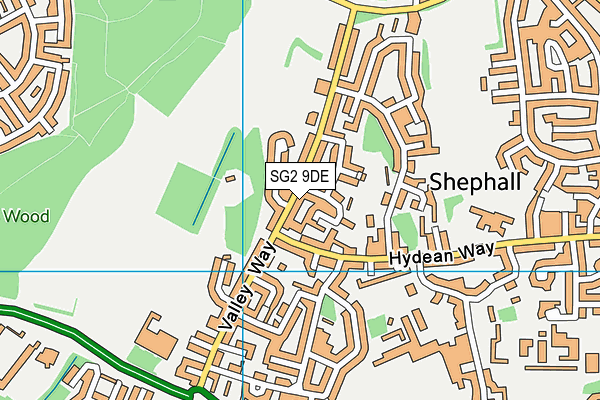 SG2 9DE map - OS VectorMap District (Ordnance Survey)