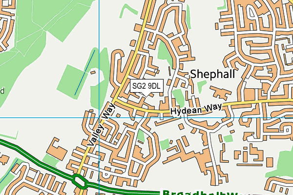 SG2 9DL map - OS VectorMap District (Ordnance Survey)