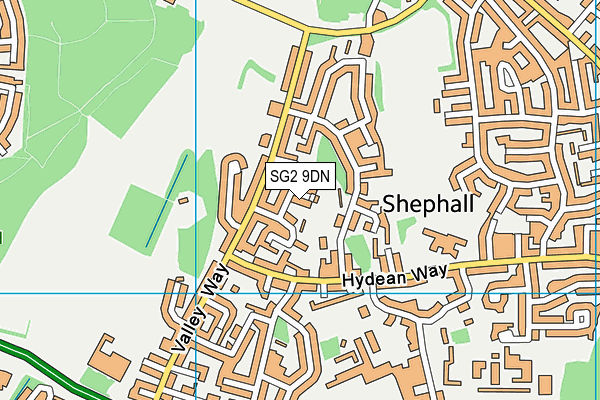 SG2 9DN map - OS VectorMap District (Ordnance Survey)