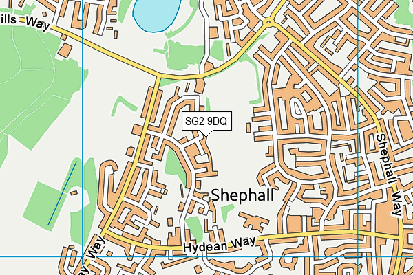 SG2 9DQ map - OS VectorMap District (Ordnance Survey)
