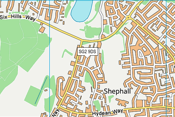 SG2 9DS map - OS VectorMap District (Ordnance Survey)