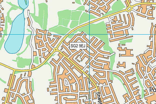 SG2 9EJ map - OS VectorMap District (Ordnance Survey)