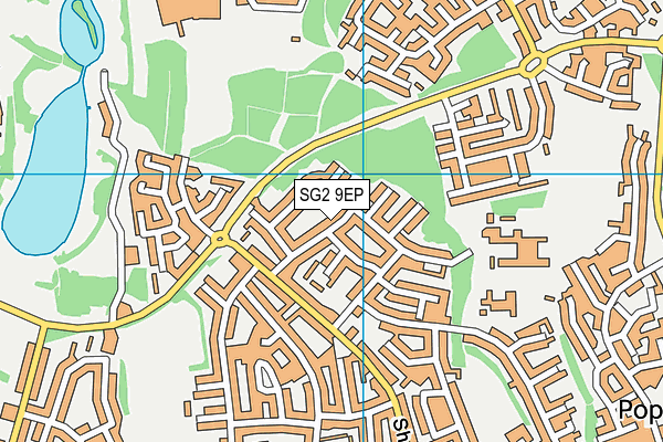 SG2 9EP map - OS VectorMap District (Ordnance Survey)