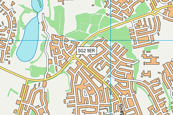 SG2 9ER map - OS VectorMap District (Ordnance Survey)