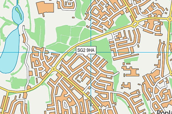 SG2 9HA map - OS VectorMap District (Ordnance Survey)