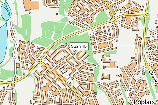 SG2 9HB map - OS VectorMap District (Ordnance Survey)