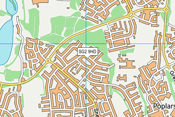SG2 9HD map - OS VectorMap District (Ordnance Survey)