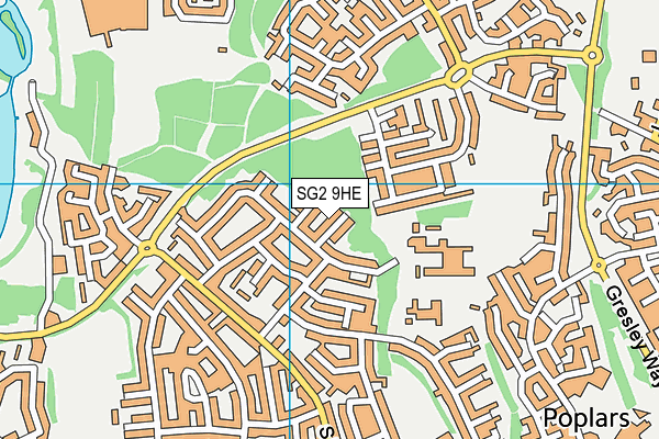 SG2 9HE map - OS VectorMap District (Ordnance Survey)