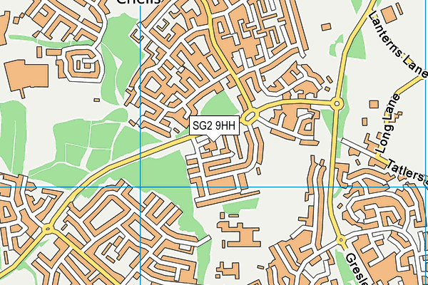 SG2 9HH map - OS VectorMap District (Ordnance Survey)