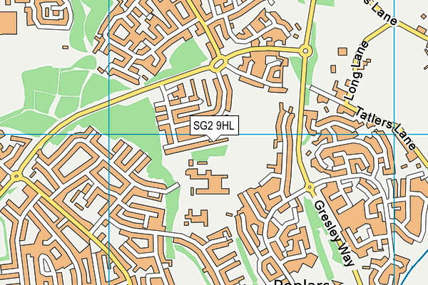 SG2 9HL map - OS VectorMap District (Ordnance Survey)